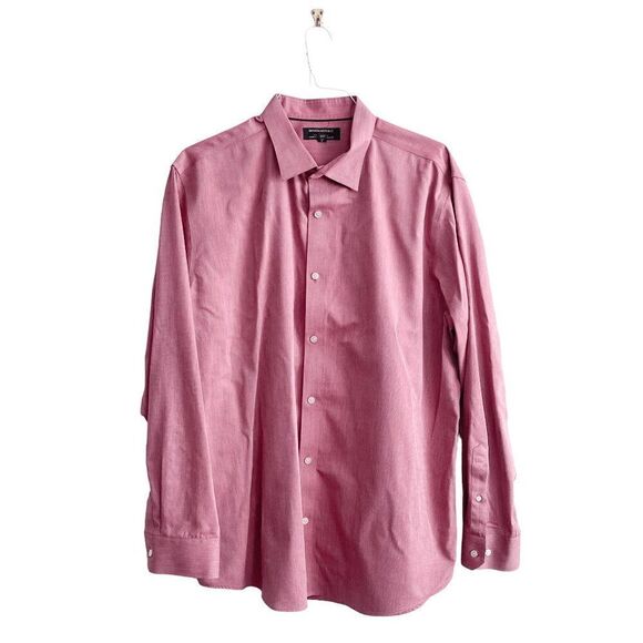 Banana Republic Men's Shirt Slim Fit Non-Iron Button Down Long Sleeve Red 2XL - Picture 1 of 8